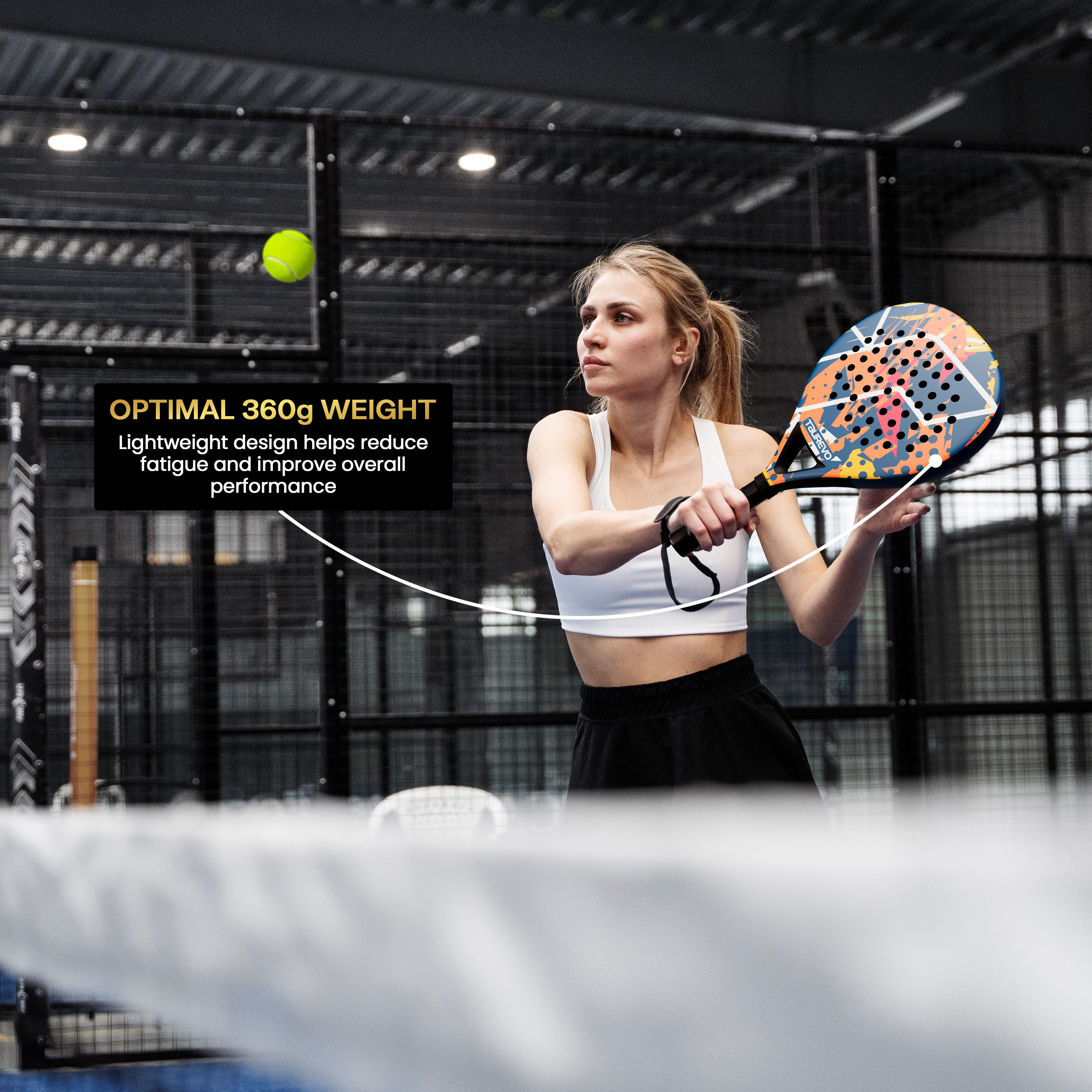 TAUREVO Carbon Fiber Padel Racket Blue